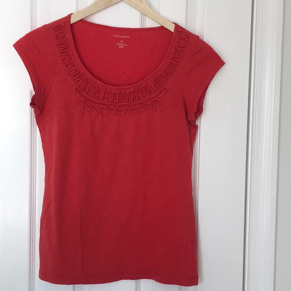 Banana Republic Coral Cotton Top